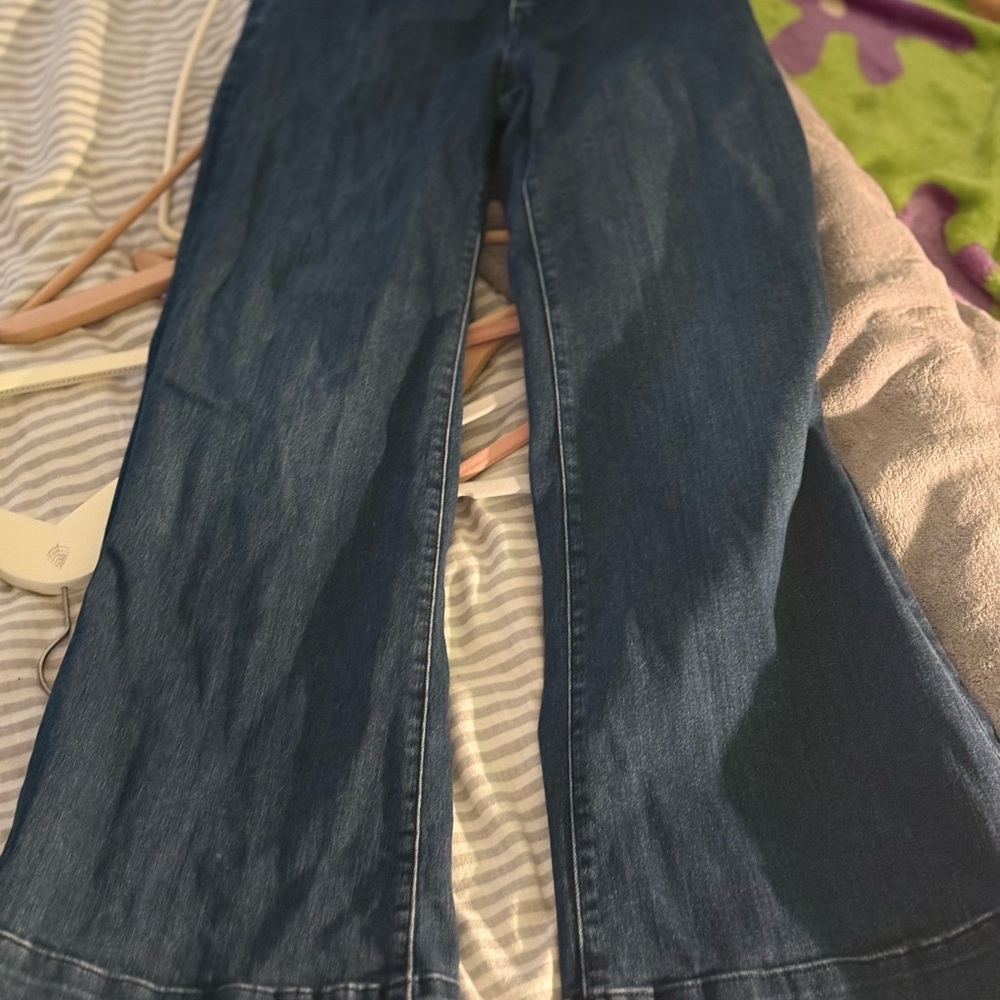 Maeve Blue Flare Wide Leg Jeans